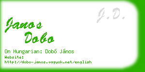janos dobo business card