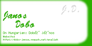 janos dobo business card